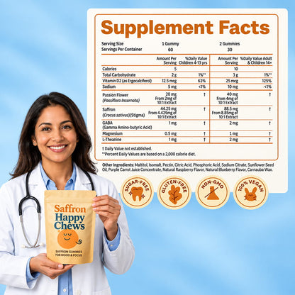Saffron Support Supplement for School Focus